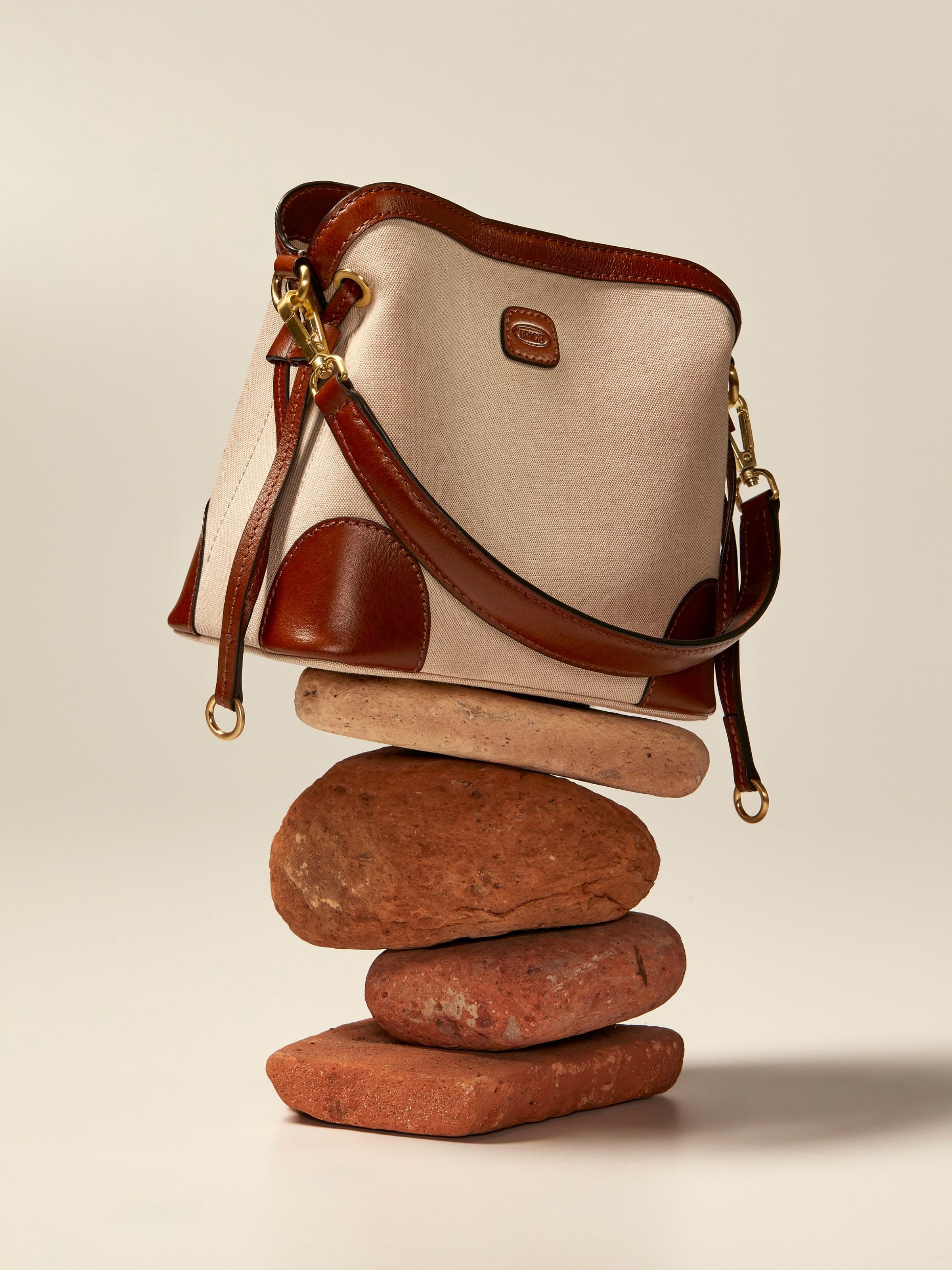 bric-s-milano-volterra-trama-sac-seau-cuir-et-canvas image 8