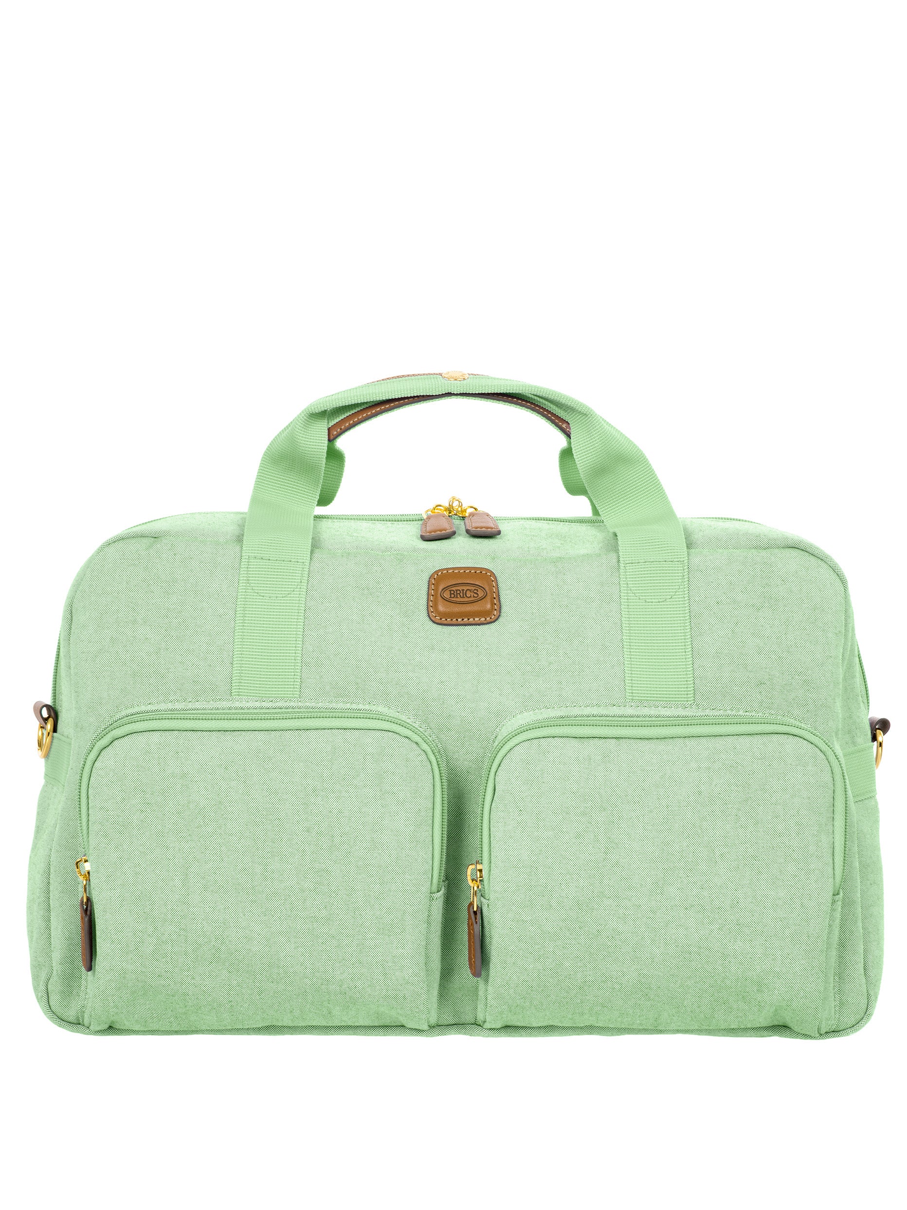 bric-s-milano-volterra-trama-sac-de-voyage-cuir-et-canvas image 1