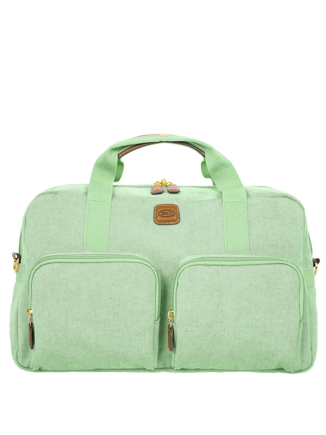 bric-s-milano-volterra-trama-sac-de-voyage-cuir-et-canvas image 1