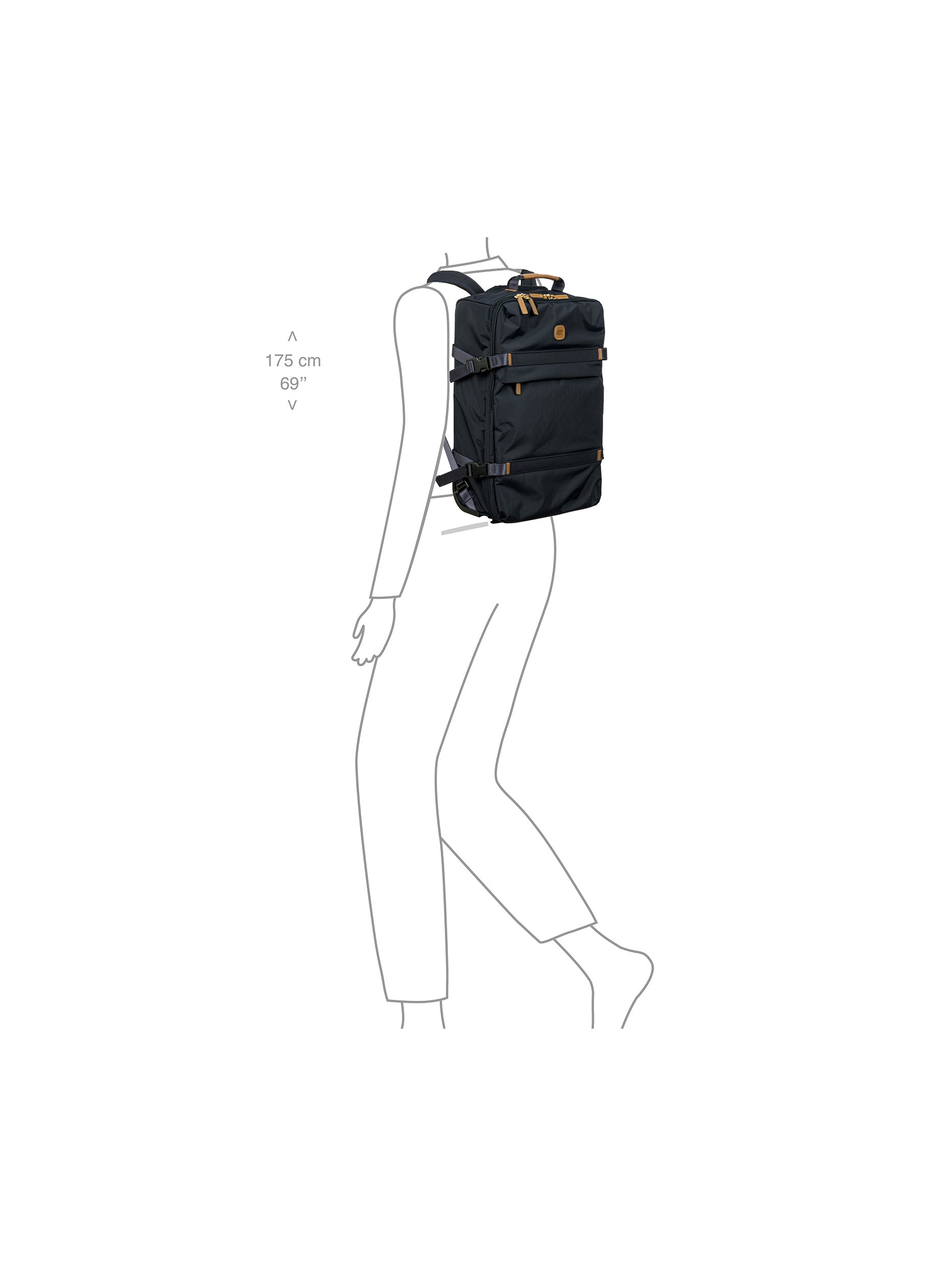 bric-s-milano-x-collection-zaino-trolley-2-en-1-tissu-recycl-hydrofuge image 7