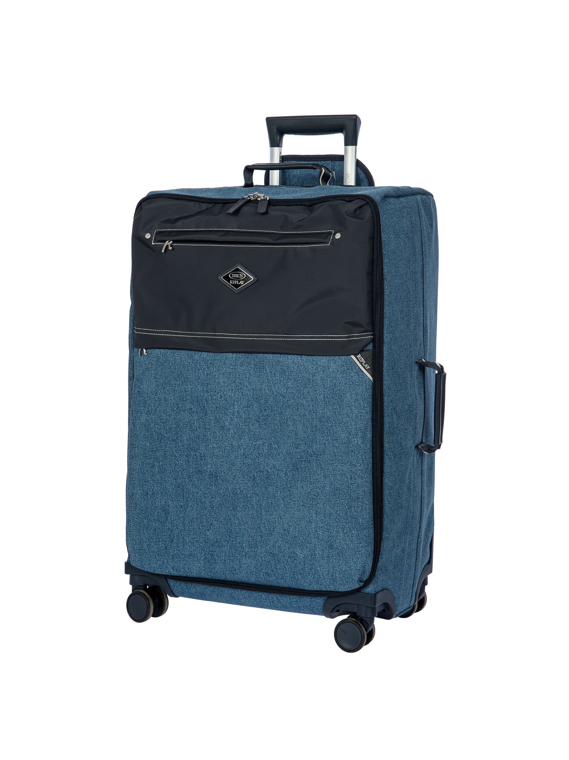 bric-s-milano-replay-trolley-moyen-denim-tanche image 6