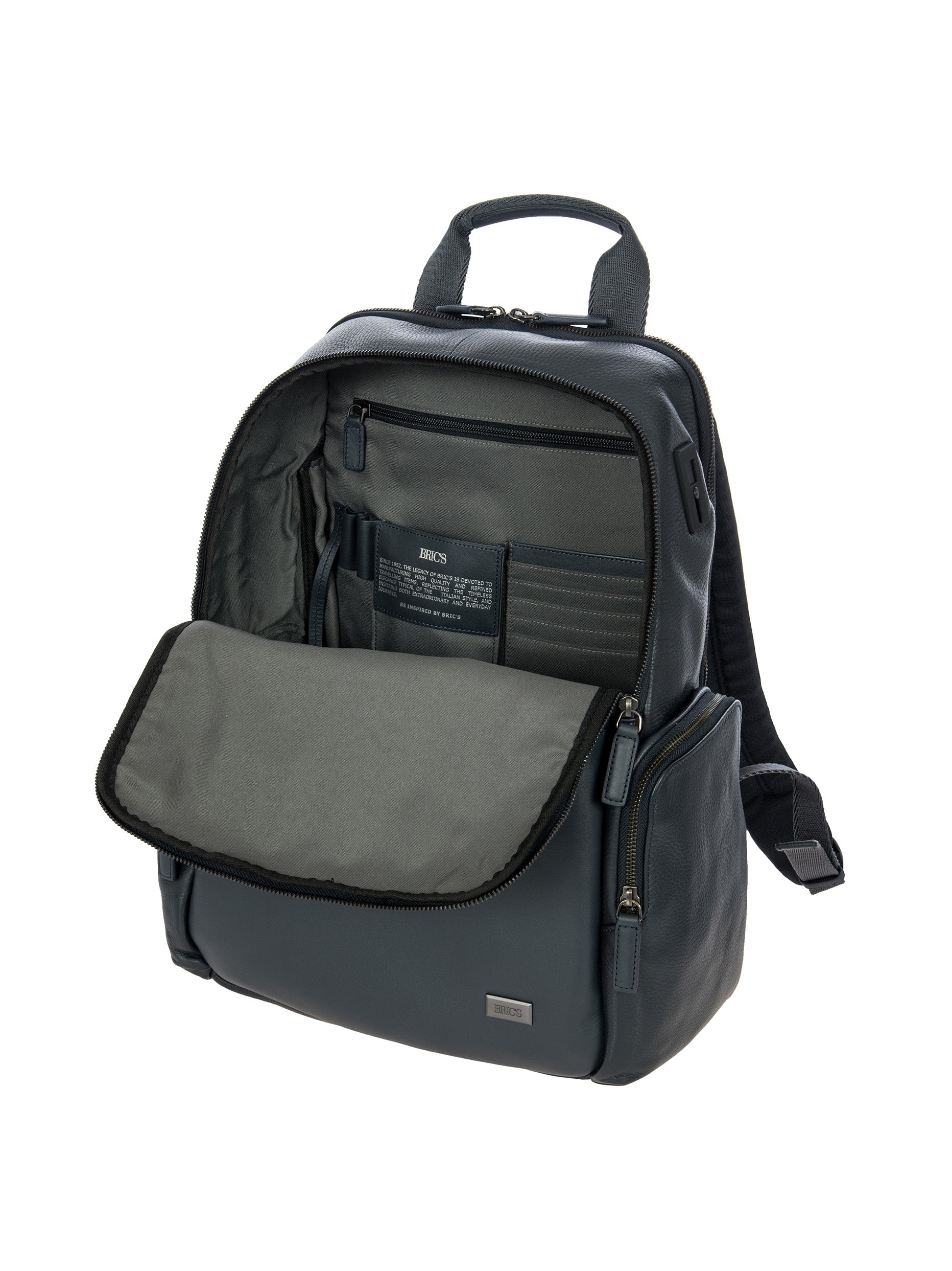 bric-s-milano-torino-sac-dos-business-l-cuir-extensible-pc-usb image 8