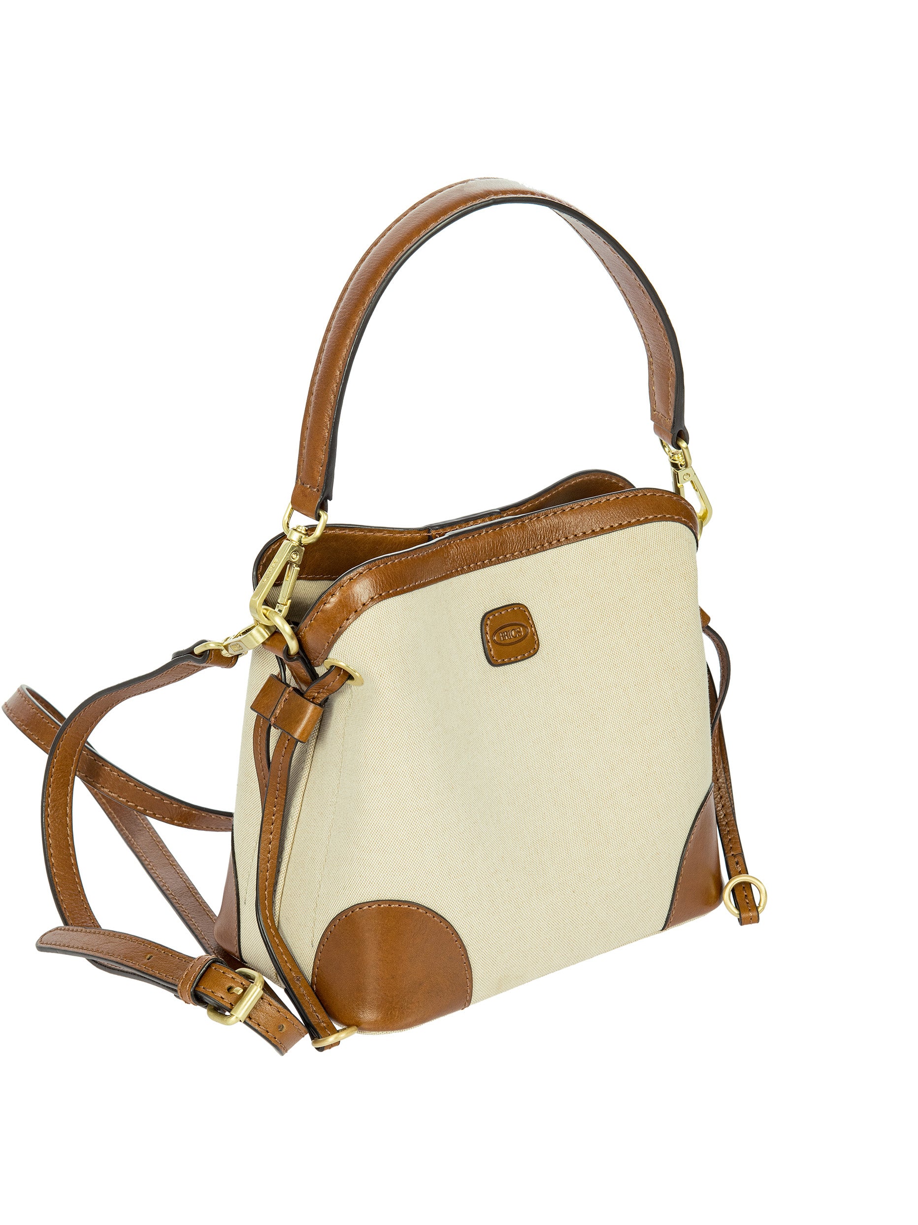 bric-s-milano-volterra-trama-sac-seau-cuir-et-canvas image 2